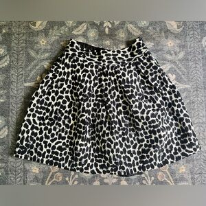 Kate Spade Black and White Mini Skater Skirt
